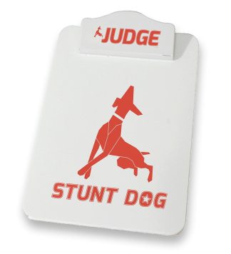Stunt Dog Judge Scorecard Clipboard