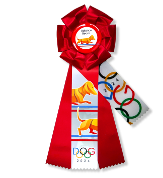 Dog-lympics Balance Beam Rosette (Pentathlon Series)
