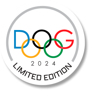 Dog Olympics title sticker